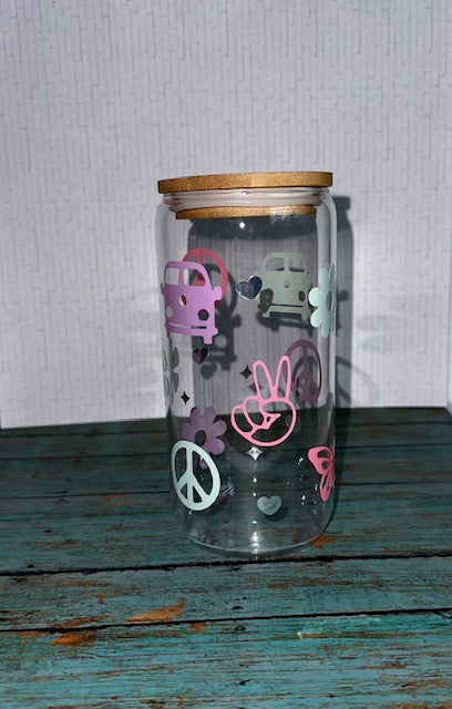 16 OZ Glass Can Cups