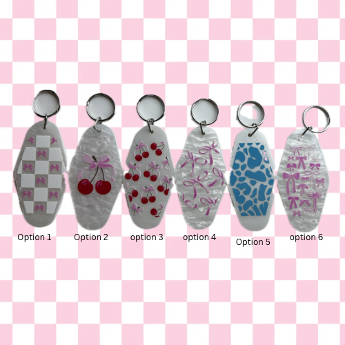 Ivory/Pearl Motel Keychain