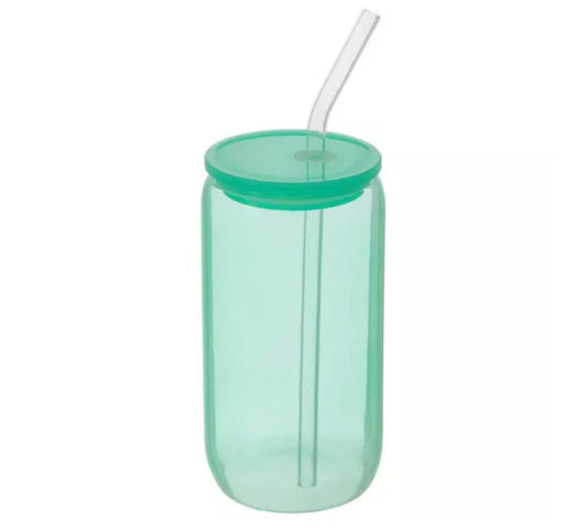 Turquoise 20 OZ Glass